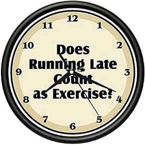 SignMission Beagle Running Late Wall Clock Exercise Funny Office Home Decor Gift
