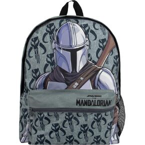 STAR WARS Backpack | Boys Bag | Mandalorian Backpack For Boys | Boys Backpack | School Bags For Boys | One Size Gray