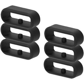 Band Keeper Compatible with Garmin Fenix 7s,Instinct 2s,Venu 2 Plus,Vivomove Sport Fastener Rings,Silicone Watch Band Connector Keeper for Fenix 7s Loop Holder (6PCS-Black)