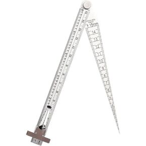 Stainless Steel Welding Taper Gauge Test Welding Taper Gap Gauge Depth Ruler Hole Inspection Tool