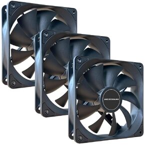 120mm Case Fan 3 Pack pc Fans，DM-120 High Performance PC Case Fans, 120mm Fan with Rifle Bering - Low Noise PC Cooling Fans with 12v 3pin and molex 4pin PSU Plug Computer Fans for PC Case