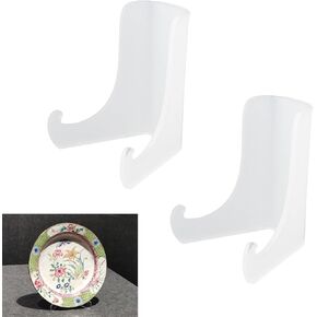 2 Pack Acrylic Plate Holder, Clear Acrylic Easel Display Stand, Clear Display Stand with Support Bracket for Displaying Card Photo Book Picture Desktop Holders Home Decorations