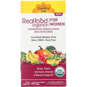 COUNTRY LIFE Organic Realfood Multivitamin for Women 60 Count, 60 CT