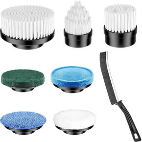 8pcs Electric Spin Scrubber Replacement Brush Heads, Extra Brushes Kit for Bathroom Floor Tile, Bathtub, Glass, Car, Kitchen Cleaning
