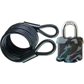 Master Lock 1317DSPT Cable Lock with Padlock, 6-Foot