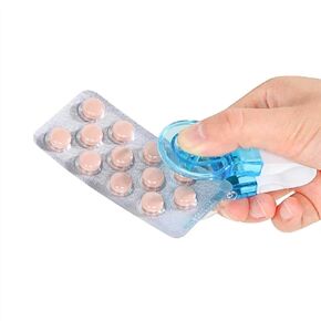 Portable Pill Taker, Pill Punch, Professional Pill Taker Remover, Mini Pill Splitter Pill Cutter Pill Puncher, Home Travel Medication Dispenser Storage Box, Easy Pill Removal