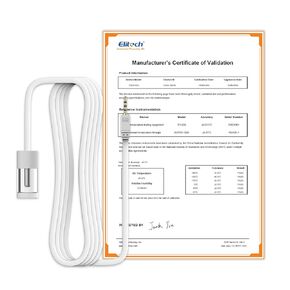 Elitech External Glycol Bottle Temperature Probe, Temperature Sensor Matches with RCW-360Pro Device only, Monitor -40~176℉(-40~80℃), Audio Plug Connector, 16.4ft