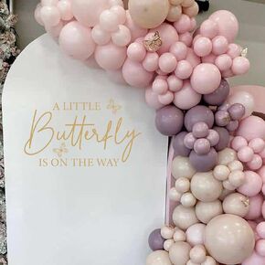 We're So Enchanted to Meet You Baby Shower Decal Sign - Gender Reveal Sign Decal, Butterfly Themed Baby Shower Decorations for Party, Balloon Arch, Backdrop...
