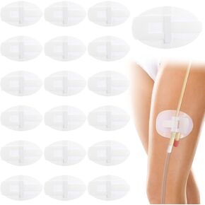 20 PCS Catheter Stabilization Devices, Catheter Stickers for Foley Bag Holder, Leg Band Urinary Stabilizer Adhesive Sticker Patch Accessories, Foley Catheter Leg Anchor Bandages
