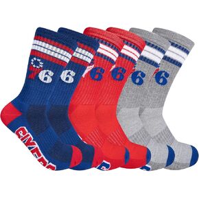 Ultra Game NBA Men's Athletic Cushioned Secure Fit Team Crew Socks - 3 Pack