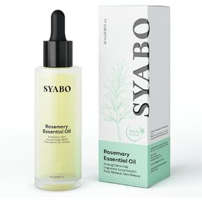 Rosemary Essential Oil, 100% Pure and Natural Premium Glass Dropper Hair Oil, Rosemary Essential Hair Oils for Hair Care, Hair Oiling, Strengthen Hair Follicles, Nourish Dry Scalp 2.02 FL OZ