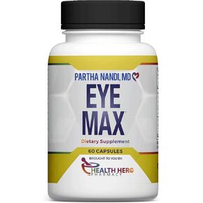 Dr. Nandi's EyeMax Supplement for Eye Health (60 Count) - Lutein and Zeaxanthin Supplements for Vision Support – Fortified with Vitamin C, Vitamin E, Zinc & Alpha Lipoic Acid - Daily Eye Support