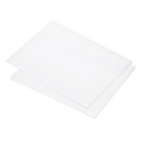2pcs 6 x 8 Inch UHMW Polyethylene Sheets, 1/8 Inch Thick Ultra High Molecular Weight White Plastic Sheet [for Home, Industrial]