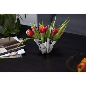 Philippi - Margeaux vase or Lantern - Hand-Folded Unique Piece Made of Stainless Steel - Tea Light or vase Eyecatcher for Any Occasion
