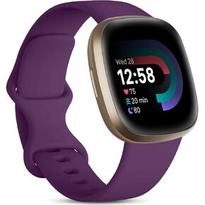 سوار Odbeai متوافق مع Fitbit Versa 3&4 Bands/Sense&Sense2 للنساء والرجال، أساور معصم بديلة ناعمة وإكسسوارات حزام رياضي لـ Sense&Sense2/Versa 3&4 SmartWatch (كبير، أرجواني) in Kuwait
