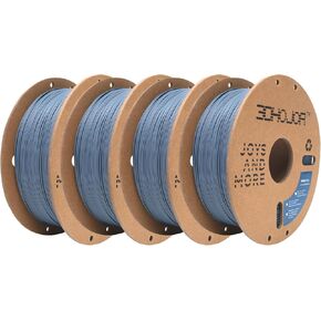 Matte PLA Filament 1.75mm, 1kg*4 Bundle Cardboard Spool PLA Filament 1.75 PLA 3D Printing Filament, Print with Most 3D Printers-4 Pack MatteGrey