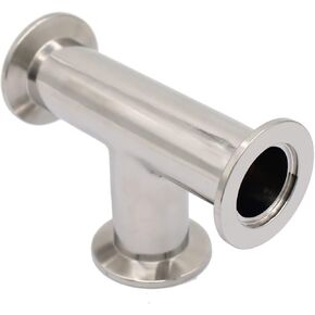 SS304 KF25 Equal Tee Stainless Steel 304 KF Vacuum Fittings NW Vacuum Tee with KF Flanges