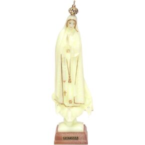 Holy Land Market Our Lady of Fatima Phosphorous Light in The Dark Statue from The Holy Land (3.5 Inches)