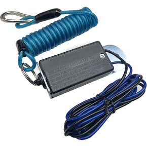 Trailer Breakaway Switch 4/6Ft Trailer Break Control kit,Breakaway Switch for Trailer Brake,Breakaway Coiled Cable with Electric Brake Switch for RV Towing Trailer (Blue 6ft)