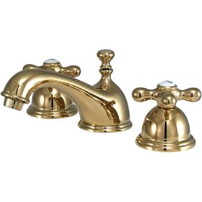 Kingston Brass KS3966AX Restoration Widespread Bathroom Faucet, Polished Nickel, 6.5 x 3.5 x 3.06
