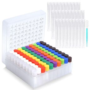100pcs 2ml vials with caps Plastic Cryogenic Test Tubes with caps lab cryovial Tube Container cryovials with 30pcs 3ML Dropper Pipette