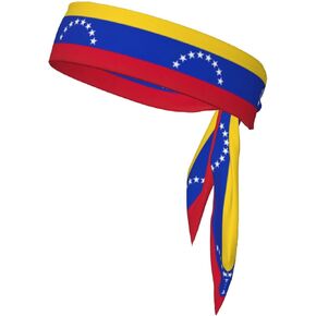Flag of Venezuela Sweat Absorbent Bandana Headband - Perfect for Outdoor Sports, Tennis, Running, Cycling - Unisex Headband for Men and Women