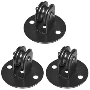 Mobestech 3pcs Chandelier Pulley Heavy Duty Lifting Pullys Workout Pulley Block Lifting Weights Pulley Fitness Pulley Block Ceiling Pulley Block Light Hooks Lamps Metal Hanging Pulley