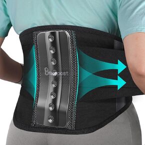 Back Brace for Lower Back Pain Relief, Lumbar Support Belt with Double Tension Belt, Breathable back support brace for Herniated Disc, Sciatica,Regular (Waist:37"-48")