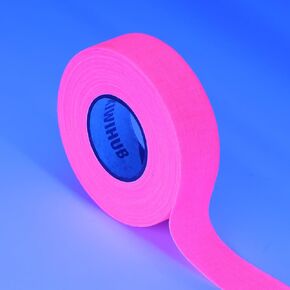 Neon Gaffer Cloth Tape, UV Blacklight Glow in The Dark Tape for Neon Party, UV Reactive Neon Tape for Glow Party Supplies, 1 inch x 66 Feet - Fluorescent Pink
