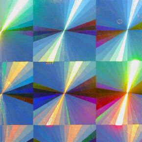 Rainbow Symphony – Rainbow Suncatcher Window Film, Diffraction Window Film, Stained Glass Window Cling, Holographic Prismatic Film, Radial Pattern, 12" x 18", Made in USA