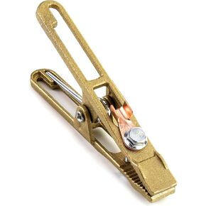 QWORK 260/300/500A Ground Welding Earth Clamp, Brass A-shape Welding Ground Clamp Cable Copper Grip for Welding Machine (260A)