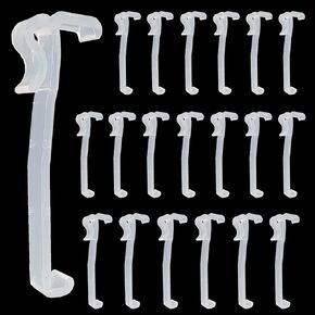 20pcs Valance Clips for Window Blinds,3-1/4 inch Clear Plastic Valance Retainer Holder