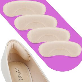 6 Pairs Heel Cushion Pads for Shoes Too Big, Shoe Grips Liners Heel Protectors to Prevent Heel Pain, Blisters and Rubbing, Anti Slip Shoe Filler Make Shoes Fit Tighter