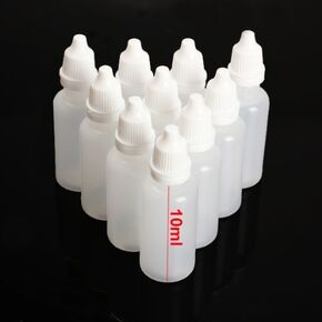 WOIWO 20 Pcs 10 Ml Plastic Empty Squeezable Eye Liquid Dropper Bottles Plastic Squeezable Eye Liquid Dropper Bottles