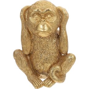 TEHAUX Three not Monkeys feng Shui Monkey Figurine See no Evil Hear no Evil Speak no Evil Chinese Monkey Sculpture Dining Room Decor for Table 3 Wise Office Resin Old Fashioned