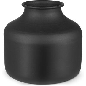 NOLITOY Matte Black Vase, Dry Flower Vase Iron Arrangement Planter Pot for Home Office Bookshelf Centerpieces Decor