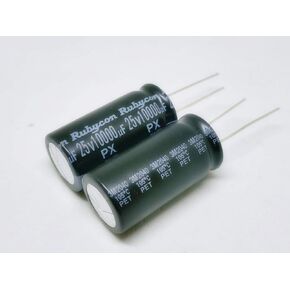 2PCS 10000uF 25V Rubycon PX 105 Degrees 18x35 mm Filter Capacitor