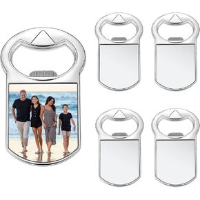 فراغات فتاحة زجاجات مغناطيس الثلاجة بالتسامي، هدايا صور شخصية، نقل الحرارة لحفلات الزفاف، لوازم الأعمال اليدوية DIY (5 قطع - فارغة) in Kuwait