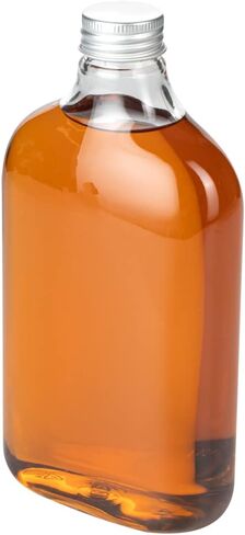 Restaurantware Bottle Tek 16.9 أوقية زجاجات الخمور 100 قارورة زجاجات بلاستيكية فارغة - يمكن التخلص منها مع أغطية الألومنيوم زجاجة بلاستيكية شفافة لصالح الطرف لعصير الزنجبيل أو الصلصات in Kuwait