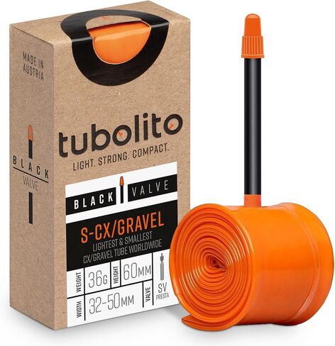 Tubolito S-Tubo CX/Gravel-All TPU Inner Tube 700C x 30-47mm, 32-50mm 42mm/60mm Presta Valve | Lightest Bike Tubes Worldwide | Specifically Designed in Saudi Arabia