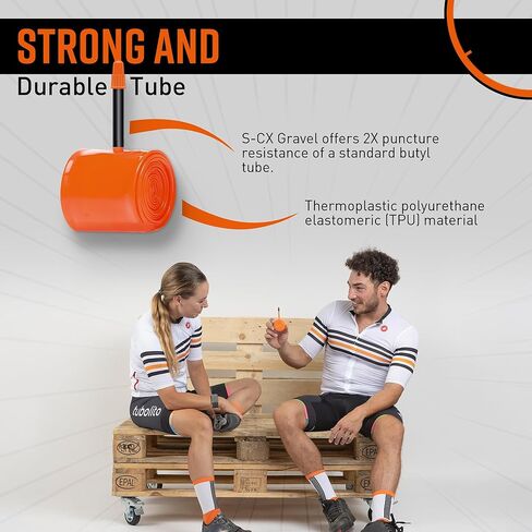 Tubolito S-Tubo CX/Gravel-All TPU Inner Tube 700C x 30-47mm, 32-50mm 42mm/60mm Presta Valve | Lightest Bike Tubes Worldwide | Specifically Designed in Saudi Arabia