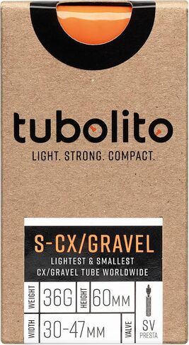 Tubolito S-Tubo CX/Gravel-All TPU Inner Tube 700C x 30-47mm, 32-50mm 42mm/60mm Presta Valve | Lightest Bike Tubes Worldwide | Specifically Designed in Saudi Arabia