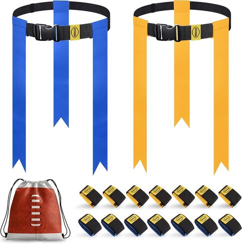 TENXILOT Flag Football Belts, 14 Players Flag Football Set for Adults Youth and Kids with 42 Flags Indoor Outdoor Training in Saudi Arabia