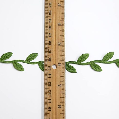 20-Yards Artificial Vine Leaf Ribbon Trim, Greenery Garland Vines for Hanging Plants Leaves Decorative Wreath Wall DIY Craft Party Wedding Home Decoration, EJ-2029 (Olive Green) in Kuwait
