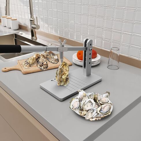 Upgraded Stainless Steel Oyster Opener machine Two Cutter Head, All Metal Durable Oyster Shuckers Tool Set, for Home Seafood Workshop Restaurant in Saudi Arabia