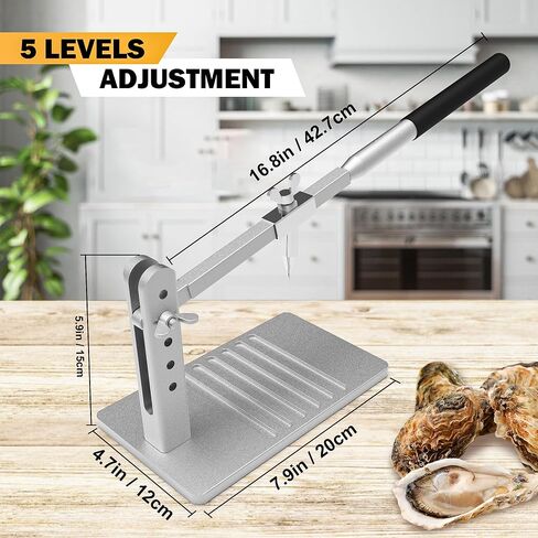 Upgraded Stainless Steel Oyster Opener machine Two Cutter Head, All Metal Durable Oyster Shuckers Tool Set, for Home Seafood Workshop Restaurant in Saudi Arabia