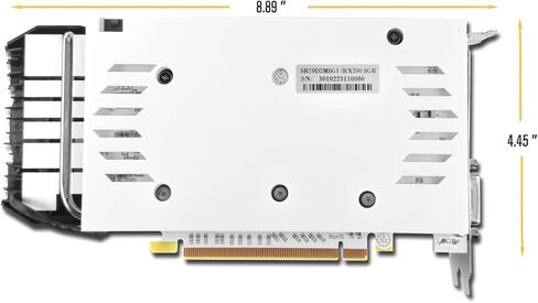 Radeon RX 590 GME 8GB GDDR5 Graphics Card White PCB Gaming Video Card 2304SP 256-Bit PCIe 3.0 x16 6-Pin Connector Desktop Computer Gaming GPU with HDMI, DisplayPort & DVI Ports in Saudi Arabia