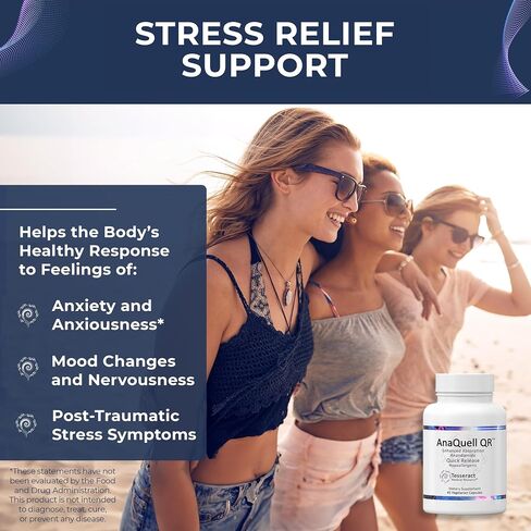 Tesseract Medical Research AnaQuell QR, Stress Relief & Mood Support Supplement, Quick Release L Citrulline & Anandamide, Helps Manage Anxiousness, 45 V-Caps, Size Exclusive to Amazon in Saudi Arabia