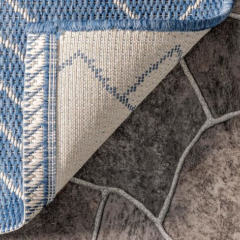 nuLOOM Serna Moroccan Indoor/Outdoor Area Rug, 5x8, Blue in Saudi Arabia