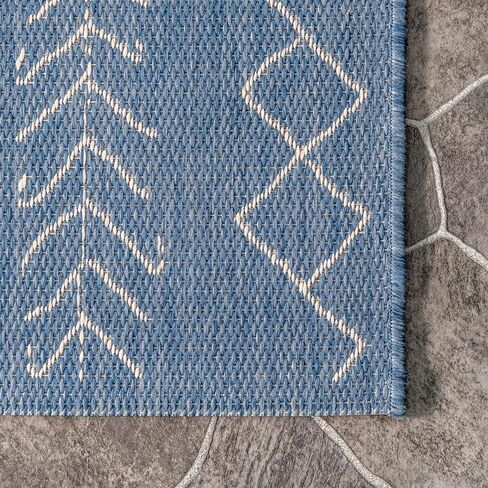 nuLOOM Serna Moroccan Indoor/Outdoor Area Rug, 5x8, Blue in Saudi Arabia